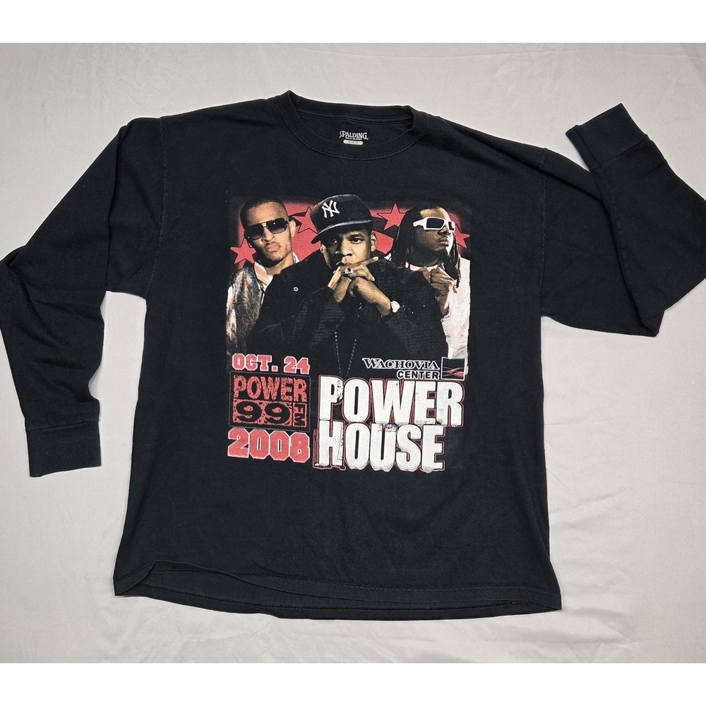 Powerhouse 2008 L/S  Shirt Wachovia Center 99 FM Concert T Hip Hop Philly Mens M
